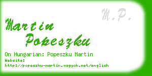 martin popeszku business card